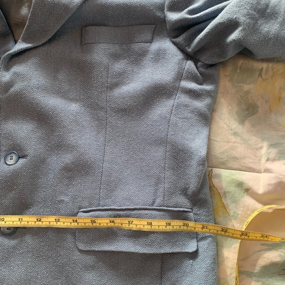 Vintage / 63 % Wool / Baby Blue / Blazer - Picture 4 of 12